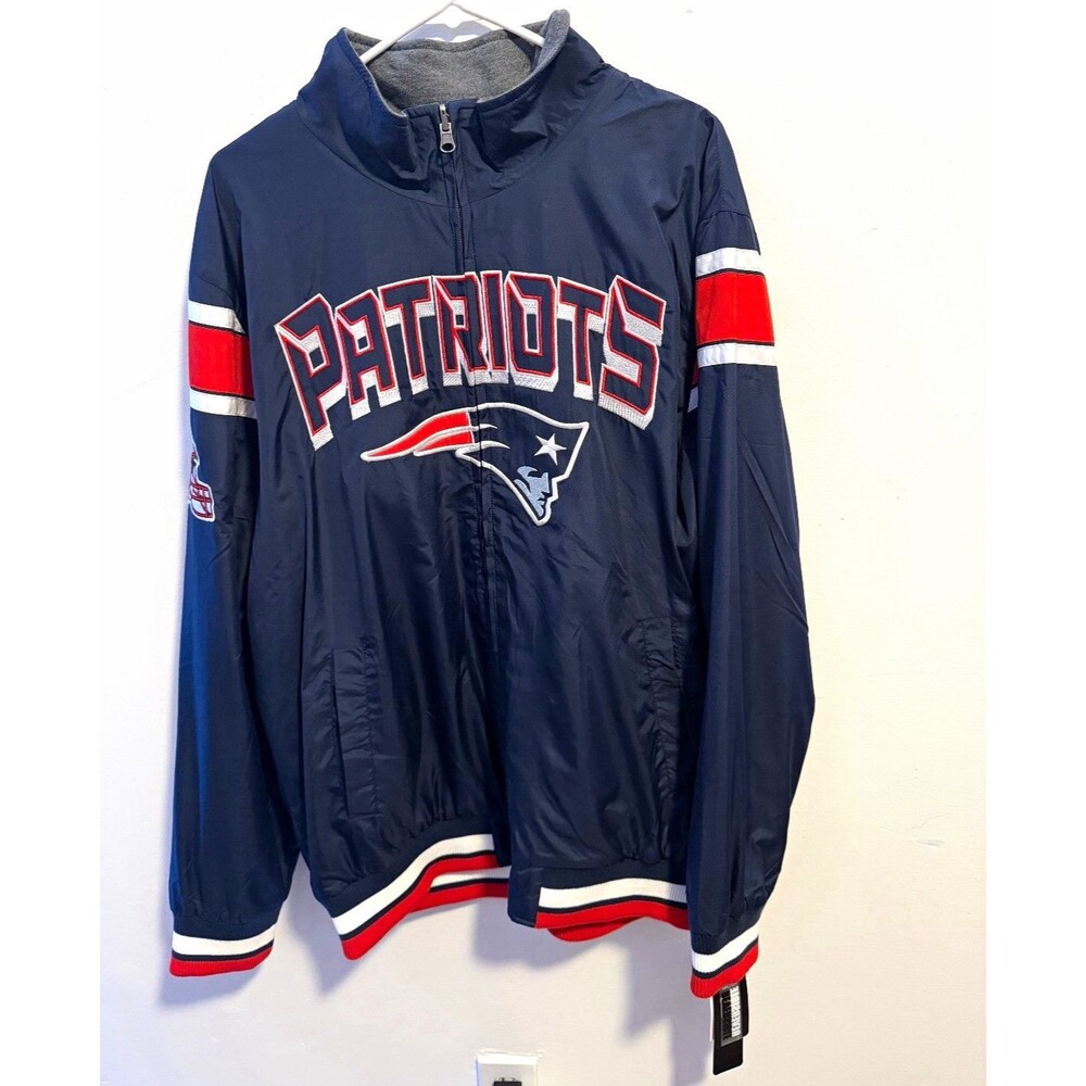 New England Patriots NFL Football Full-Zip Jacket - Blue Red White XL